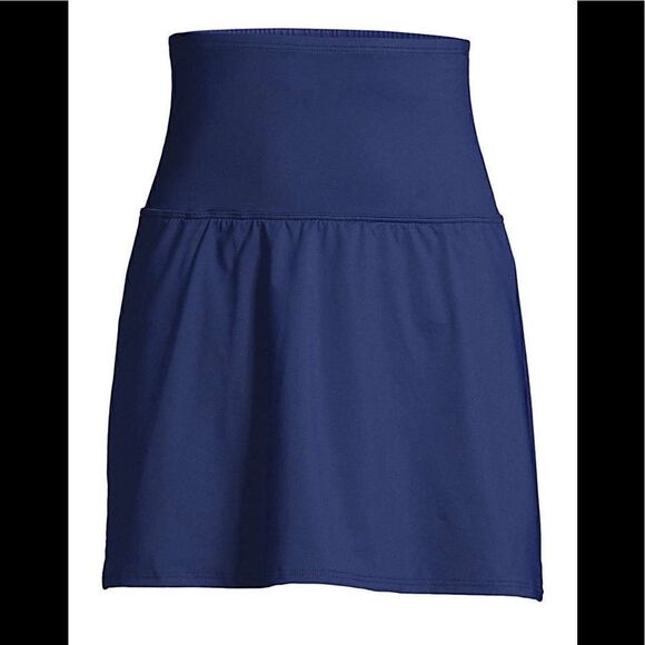 Land’s End plus regular size high waist tummy control navy swim skirt Various - Picture 4 of 10